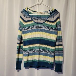 Striped sweater with hood